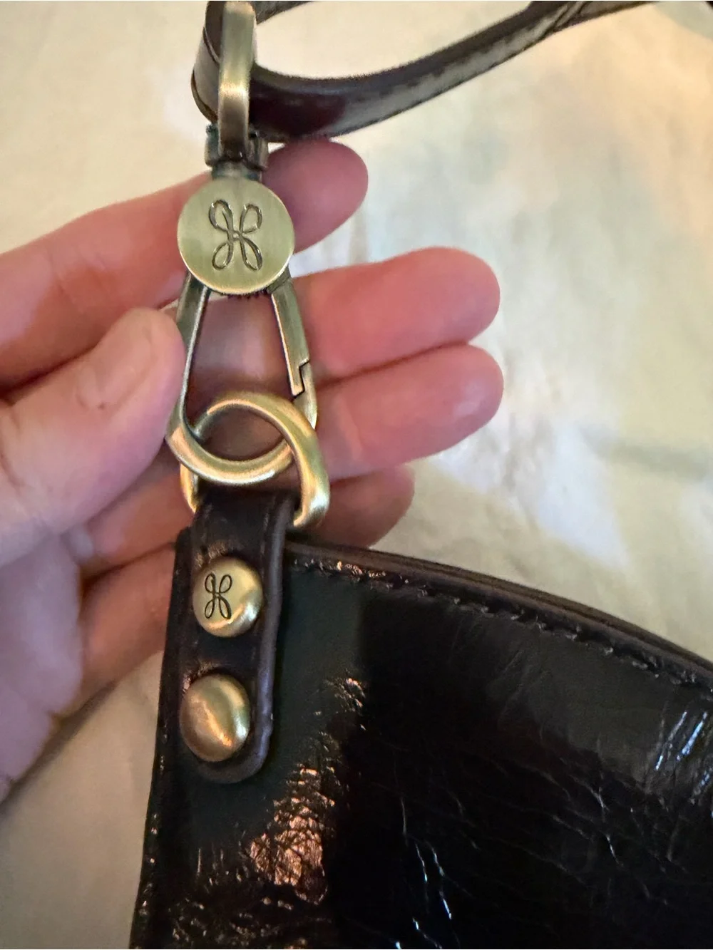 HOBO Black Shelia Crossbody bag with Top Handles